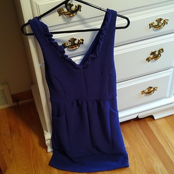 New Anthropology purple tank dress - Picture 4 of 8